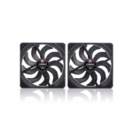 Ventole Noctua NF-A14X25 G2 PWM Sx2-PP chromax.black LCP 140mm Kit Da 2 Nero