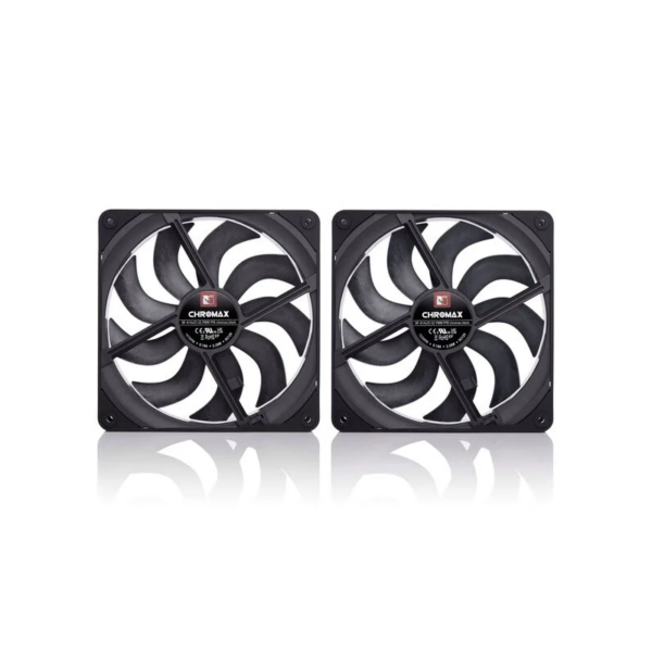 Ventole Noctua NF-A14X25 G2 PWM Sx2-PP chromax.black LCP 140mm Kit Da 2 Nero